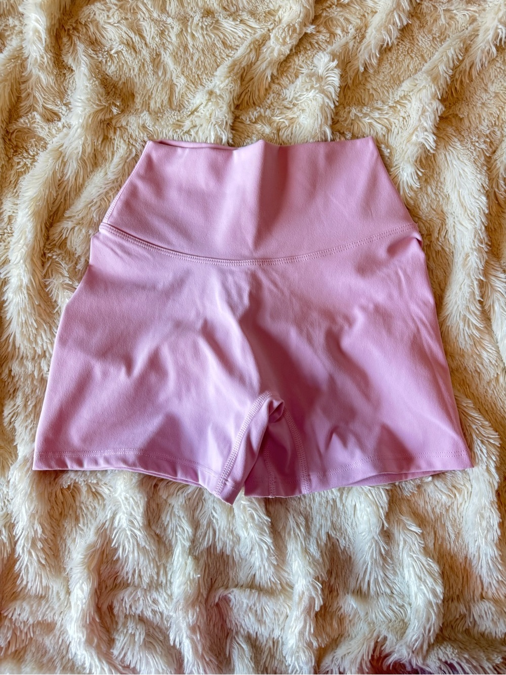 High-Waist Pink Women’s Athletic Shorts- Size Small